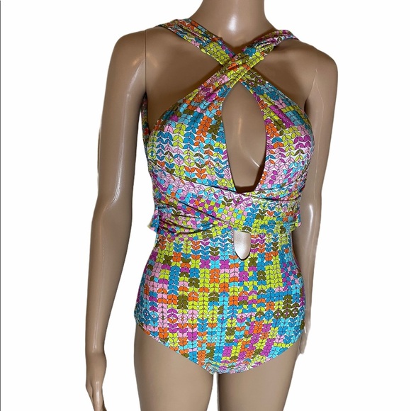 Trina Turk Tuvalu crisscross multi print s… - Picture 3 of 8